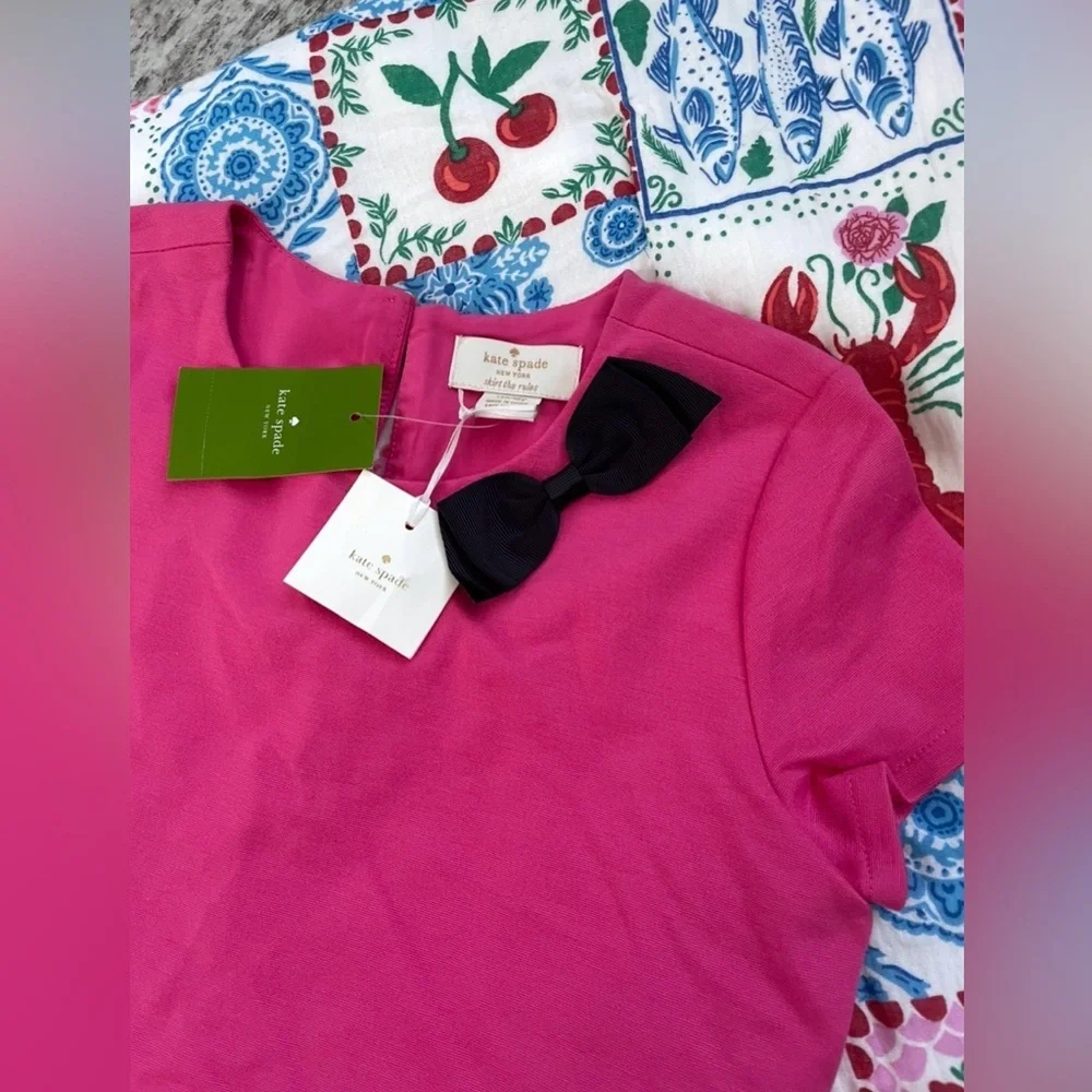 NWT Kate Spade New York Girl’s Hot Pink Contemporary Peplum Dress